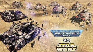 WARHAMMER 40K vs STAR WARS: Death Korps of Krieg vs Galactic Republic - Men of War: Assault Squad 2