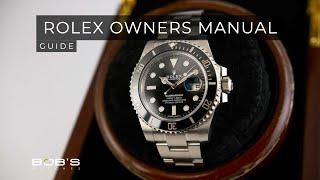 Rolex Owners Manual | Bob's Watches