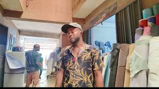 He sells Faux leather, Jute and Taffeta in Mushin market- Mr. Tobias