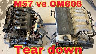 M57 vs OM606 teardown, comparison, valve sizes, weight, cost, m57tu