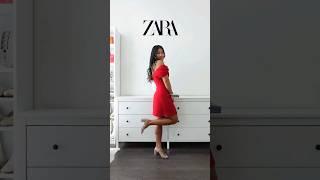 ZARA RED DRESS TRY-ON HAUL ️‍ #zaranewin #zarahaul #zaradress