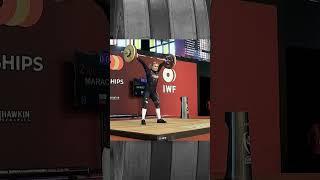 #shorts Monika Marach from Poland | IWF Junior World Weightlifting | 103kg snatch 120kg clean & jerk