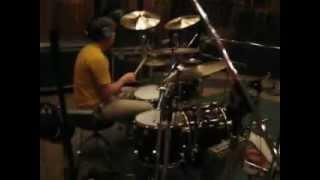 Recording drums for Not Giving Up