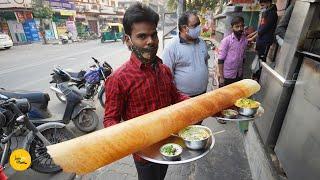 Delhi's Biggest Dosa Rs. 200/- l Madras Cafe l Shahdara Street Food