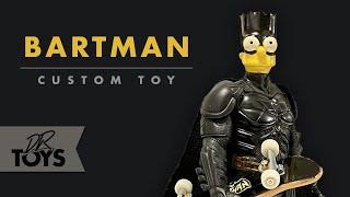 Custom Painted Bartman (Bart Simpson) Action Figure - Fun How To By DR Toys