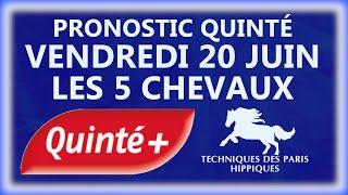 PRONOSTIC QUINTÉ+ DU VENDREDI 20 JUIN 2025 | PRIX RHODOPE | ATTELE | R1C4 | PARIS-VINCENNES