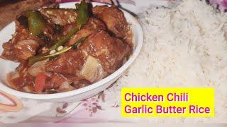 Restaurant style Chicken Chilly with garlic butter rice| Rizz vlogs 