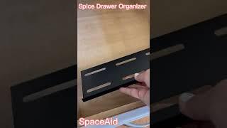 SpaceAid Spice Drawer Organizer with 24 Spice Jars