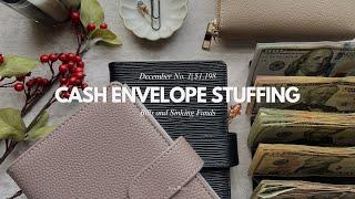 Cash Envelope Stuffing | $1,198 | December No. 1 | Bills and Sinking Funds