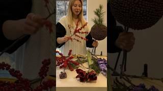 Winter Whispers: Creating Exotic Bouquets of Brilliance #bouquettutorial #composition #floristry