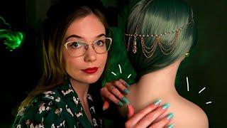 THIS WILL SEND 1 MILLION tingles down your spine  Green-Themed Hair Play & Shoulder Massage ASMR