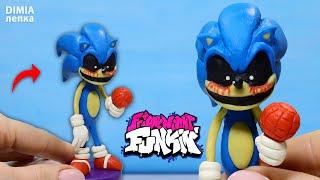 Персонаж игры SONIC.EXE в игре Friday Night Funkin' | Dimia лепка