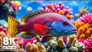 Marine Eden 8K - Tranquil Ocean Life and Calming Background Sounds