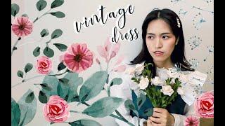 DIY vintage ruffle dress//Alexia W