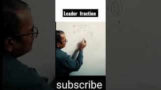 can you solve ladder fraction  in 5 sec#watch this#shortvedio #viral