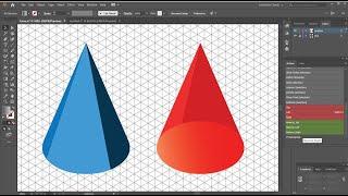 Изометрия/Иллюстратор. Построение базовых фигур: конус