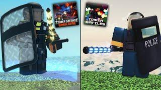 TDS Warden VS TB Enforcer.. | ROBLOX