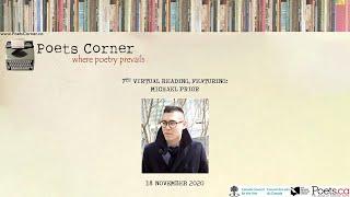 MICHAEL PRIOR, FEATURED POET| POETS CORNER READING SERIES, 18 NOVEMBER 2020