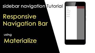 Responsive Navigation Bar tutorial using Materializecss | csPoint web designing tutorials