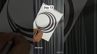 Day 13/100 Art Project... Optical illusion drawing #viral #penart #youtubeshorts