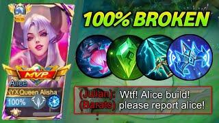 NEW META ALICE MAGE BUILD 2024 DAMAGE WTF THEY THINK I'M USING CHEAT (you must try)~ MLBB