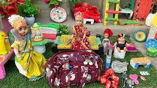 Barbie Doll All Day Routine In Indian Village/Radha Ki Kahani Part -497/Barbie Doll Bedtime Story||