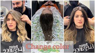 A Step-by-step hair transformation