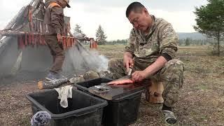 ЗАВЯЛКА И КОПЧЕНИЕ РЫБЫ В ПОЛЕВЫХ УСЛОВИЯХ. СМОТРЕТЬ ТОЛЬКО СЫТЫМ!!!!!