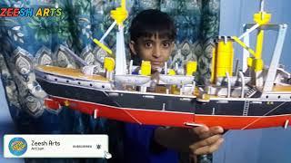 DIY SUPER 3D PUZZLE - FRIGATE WAR SHIP 3D PUZZLE SOLVED