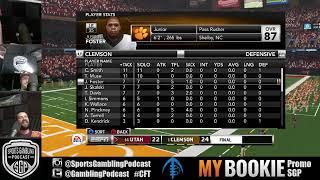 Clemson vs Utah (+7, 55) #CollegeFootball Sim Betting Championship - Sports Gambling Podcast #CFT