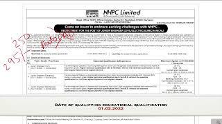 NHPC RECRUITMENT 2022 || CHANGES IN NOTIFICATION || EXPECTED EXAM DATE