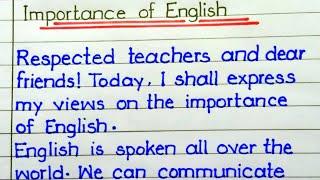 Speech on importance of english ll Speech writing ll @kpdpointlife