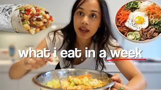 what i eat in a week in my new apartment :)