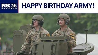 U.S. Army military parade rolls through Washington DC