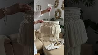 Lampa wisząca abażur makrama Boho, #makrama #macrame