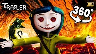 360° Video | CORALINE Turn EVIL Trailer #10 | Scary VR 360º Animation Film