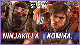 T8 ▰ Ninjakilla (Law) Vs Komma (Lars) ▰ Tekken 8 (Ver.2.02) High Level Gameplay
