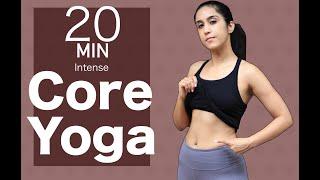 20 Min Core Yoga | Intense Core Workout | YogBela