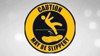 "Caution - May Be Slippery" Floor Sign