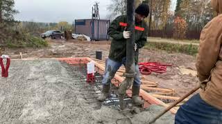 Фундамент монолитная плита 300мм под дом.  Монолитная плита 30см под дом из  газобетона