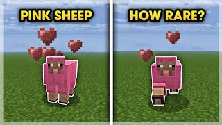 How Rare Is a PINK SHEEP In Minecraft? ️