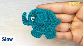 FREE Crochet Elephant Applique Pattern: Perfect for Baby Blankets ! Baby Elephant Crochet Tutorial