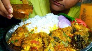FISH CURRY WITH RICE EATING || Hungry gadwali