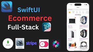 SwiftUI Ecommerce FullStack (Stripe, SwiftData, Keychain, Nodejs, JWT, AppWrite, Observation, iOS18)