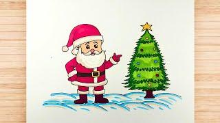 How To Draw Santa Claus Easy | Christmas Drawing | Santa Claus Drawing | Merry Cristmas Drawing