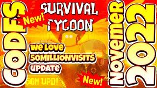 NEW CODES [50M!] Survival Zombie Tycoon By @Husslematic, Roblox GAME, ALL SECRET CODES, ALL WORKING