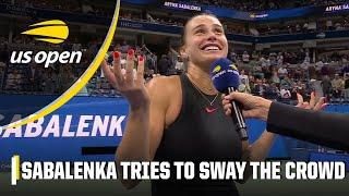 ‘Drinks on me tonight?’  Aryna Sabalenka tries to sway the crowd in New York | 2024 US Open