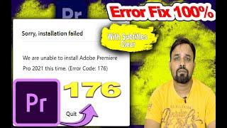 How to Fix Adobe Premiere Pro 2021 "Error Code" 176 (Subtitles)