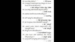 Important polity bits for competitive exams in telugu