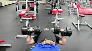 Saturday, Early AM Pumping Iron, Dumbell Press
